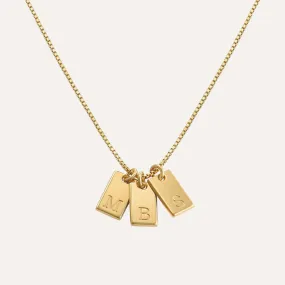 Minimalist Letter Pendant Necklace