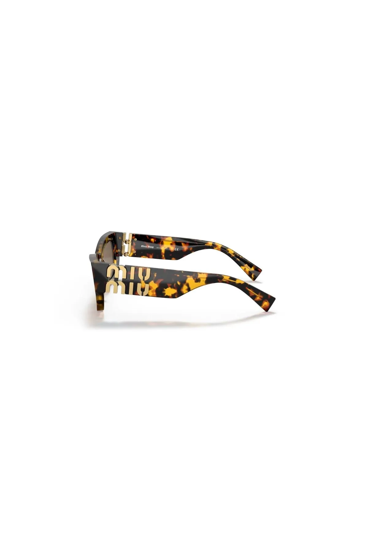 Miu Miu Rectangle Framed Sunglasses - Honey Havana Brown