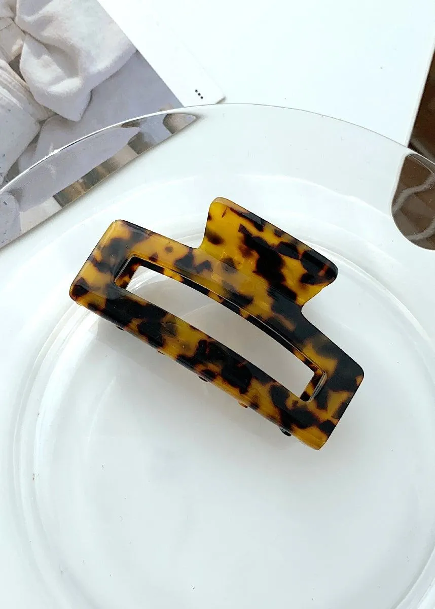 Modern Marble rectangular hair clip