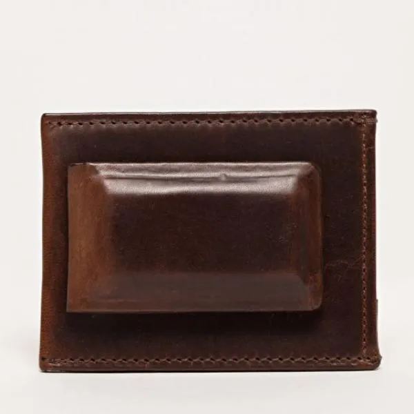 MONEY CLIP WALLET BROMPTON BROWN