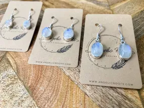 Moonstone Oval Drop Earrings