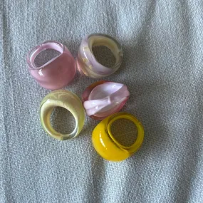 Murano glass rings