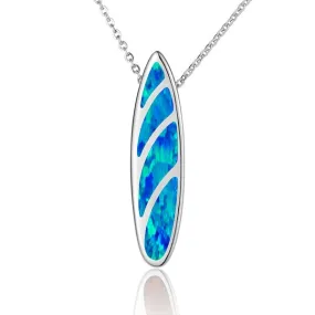 Opal Hawaiian Surfboard Pendant