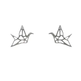 Origami Crane Stud Earrings