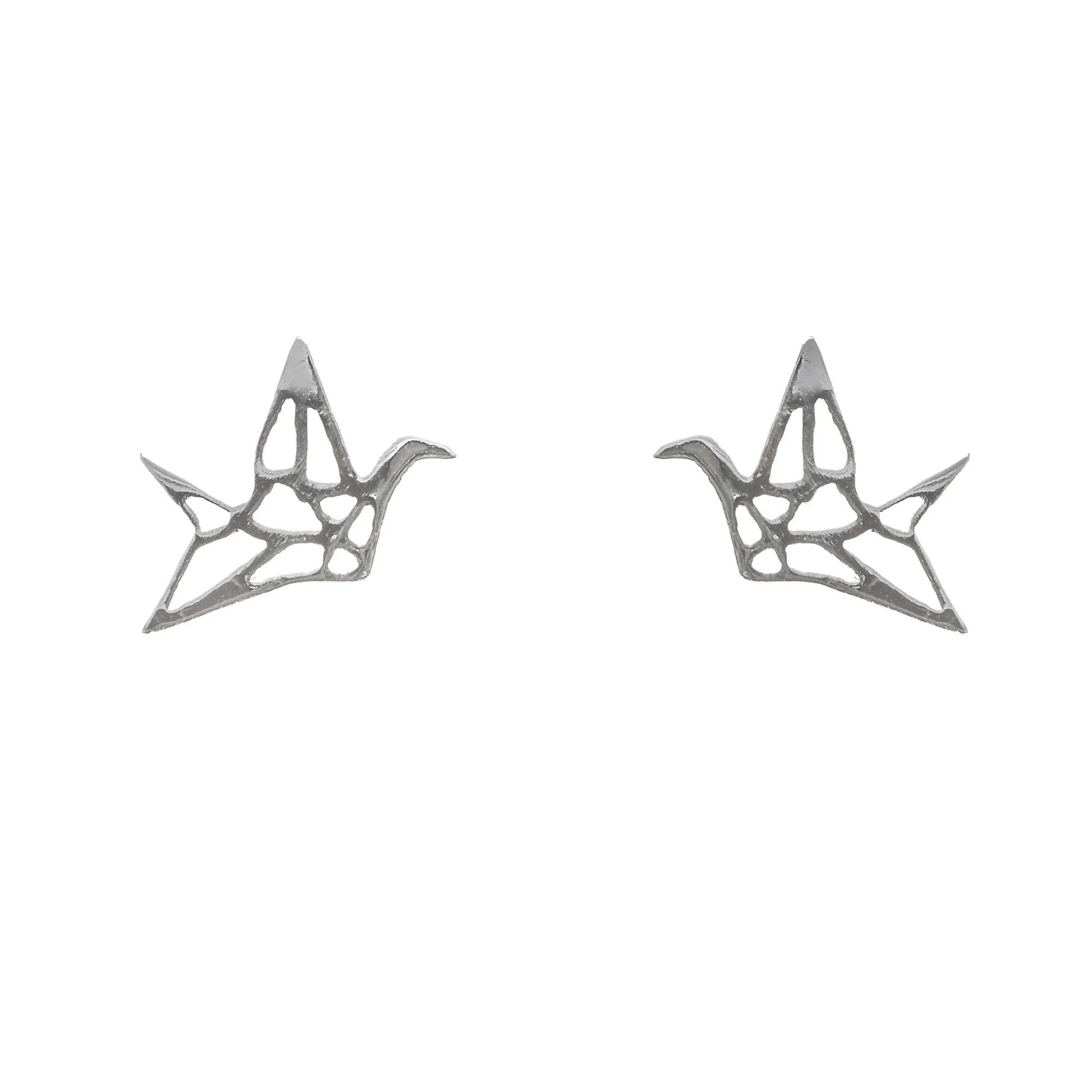 Origami Crane Stud Earrings