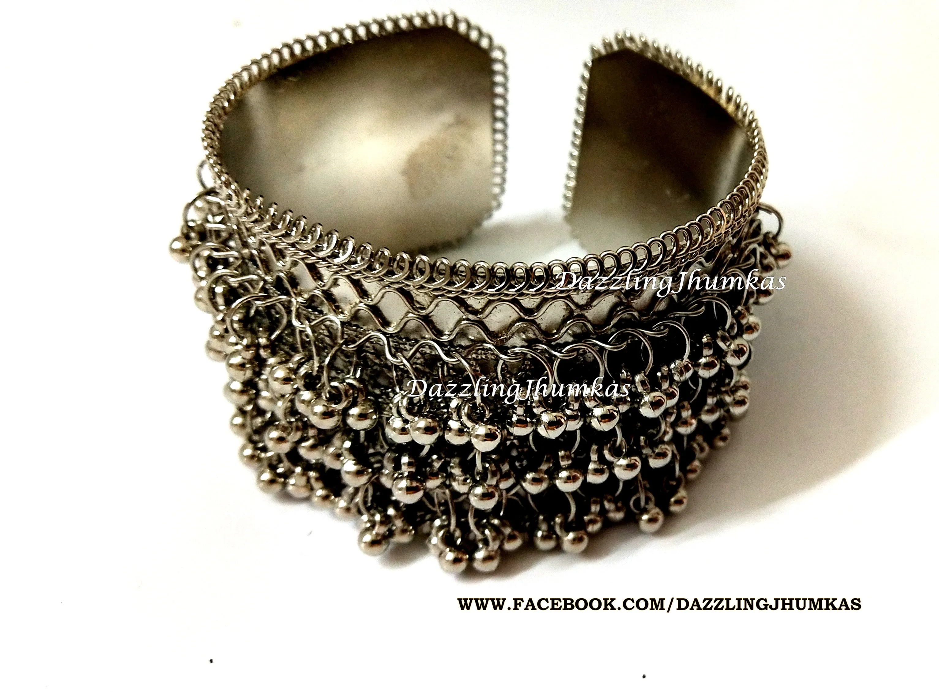 Oxidised German Silver ghungroo Cuff Bracelet Traditional kada Bangle for Women Tribal Jewelry, Oxidized Silver Jewelry,Statement German Silver Kada,Banjara,Boho, Jewelry