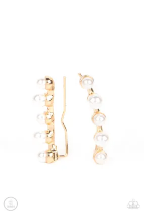 Paparazzi Drop-Top Attitude - Gold Ear Crawler Earrings