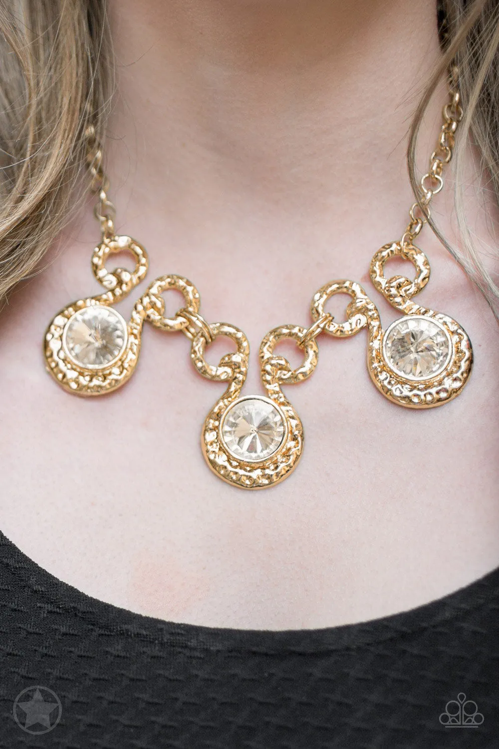 Paparazzi Necklace ~ Hypnotized - Gold Necklace