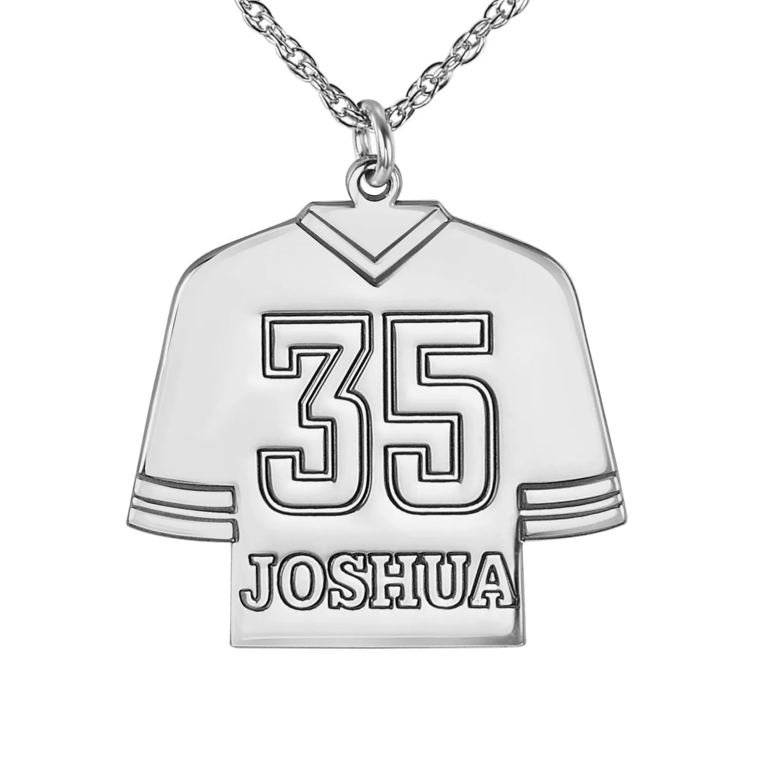 Personalized Hockey Jersey Necklace