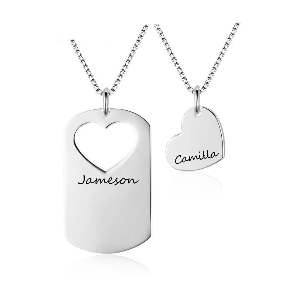 Personalized Name Couple Necklace