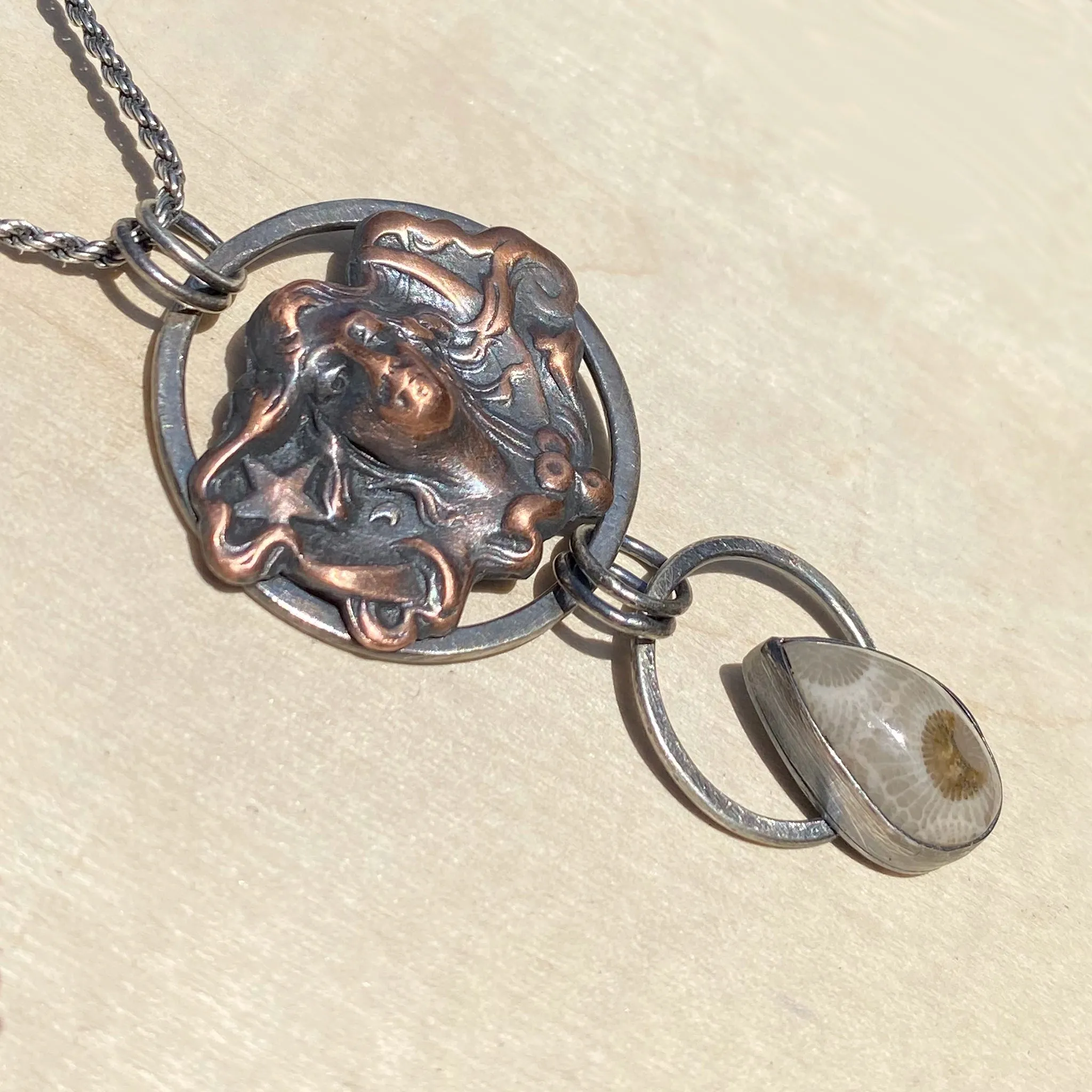 Petoskey Stone Artemis Pendant Necklace