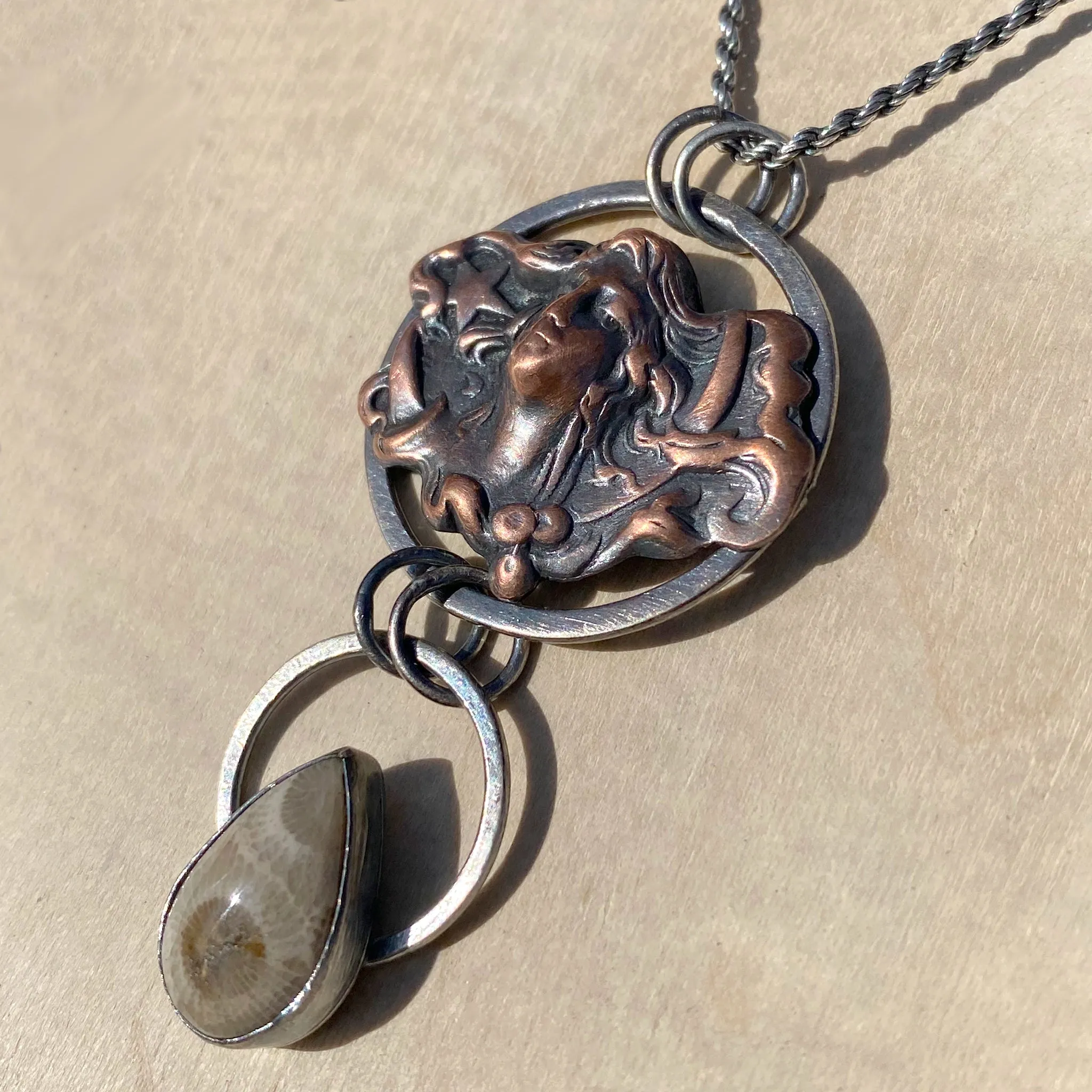 Petoskey Stone Artemis Pendant Necklace