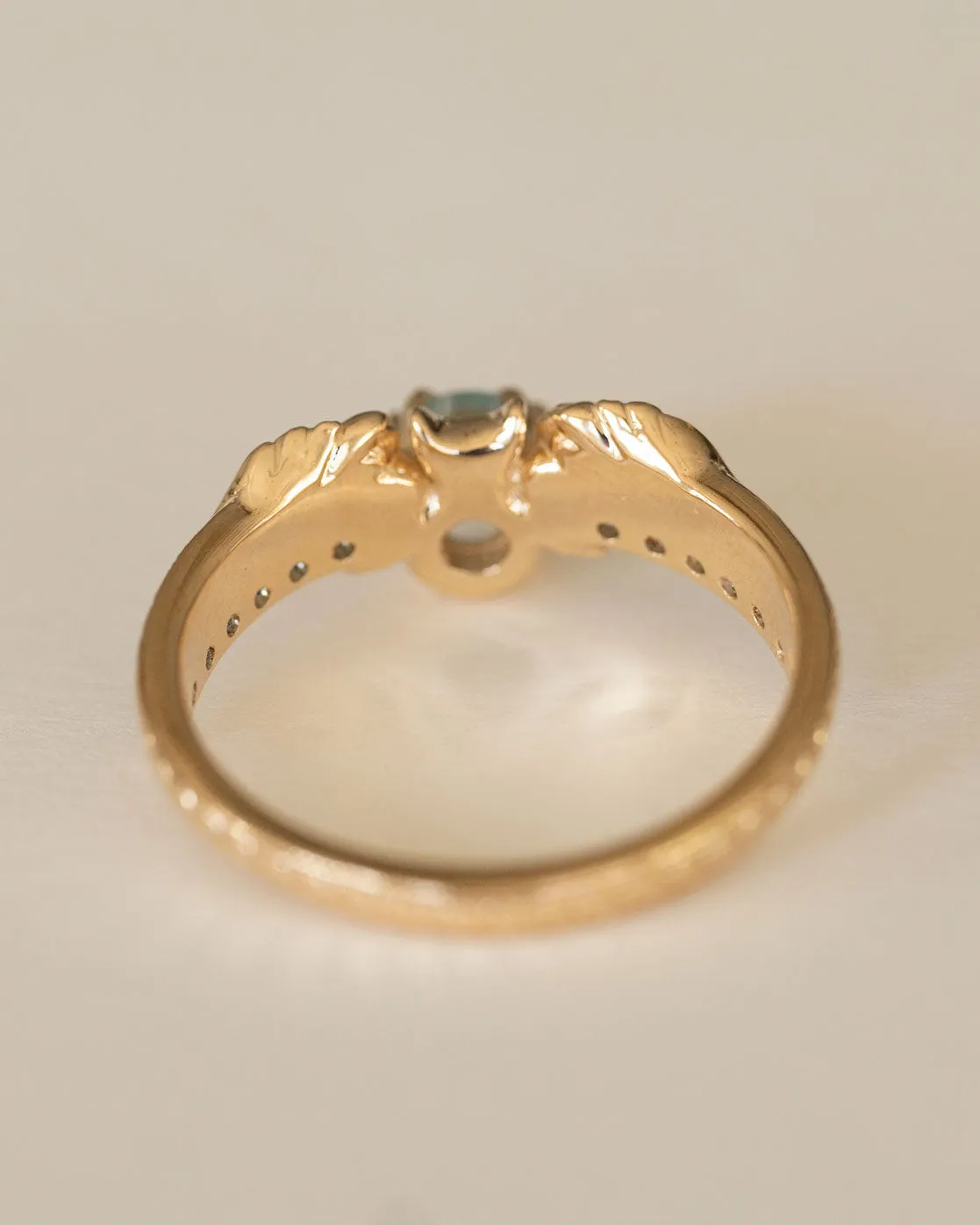 Phantom Guardian: Aquamarine Moon Ring