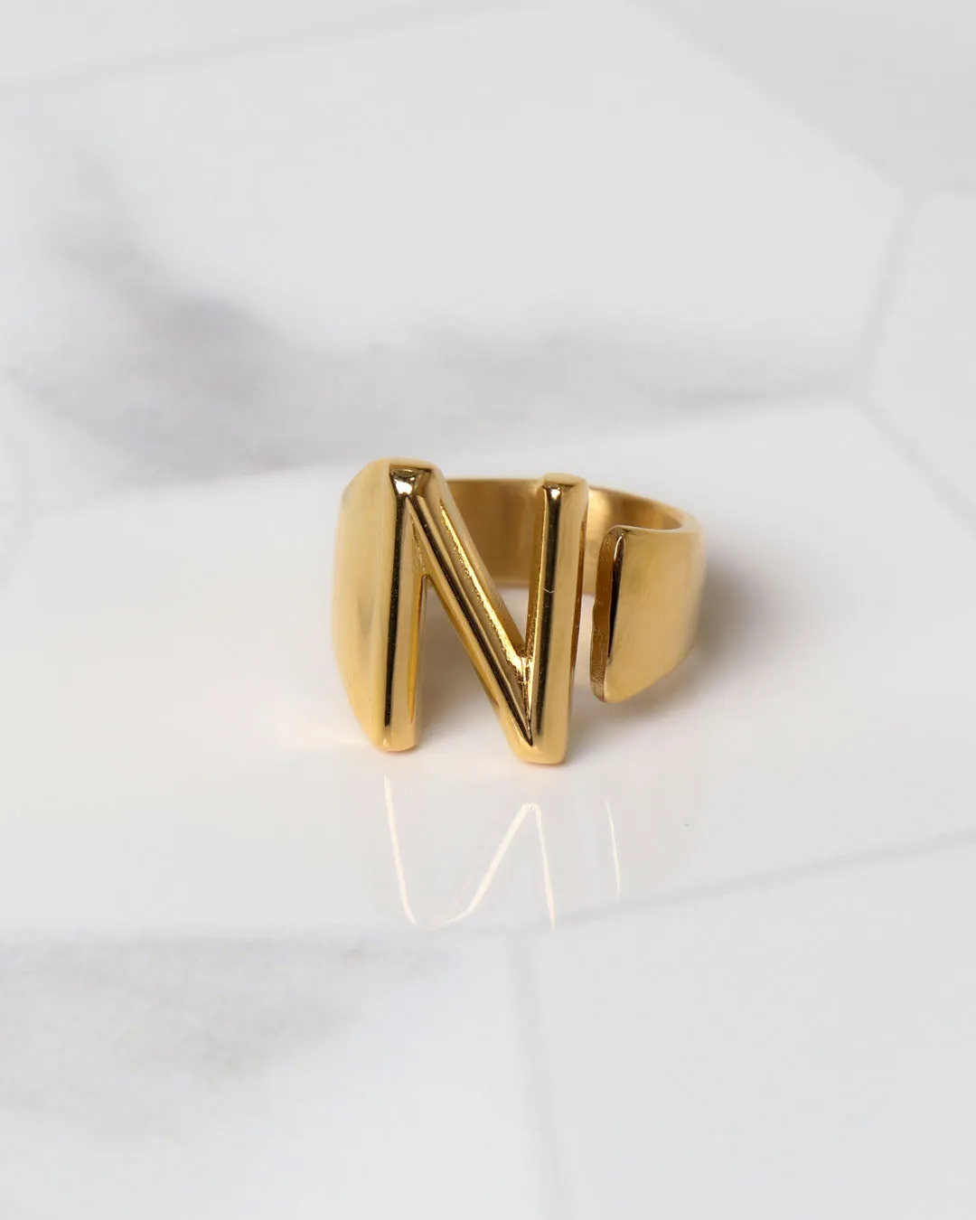 Plated Letter Ring | Premium