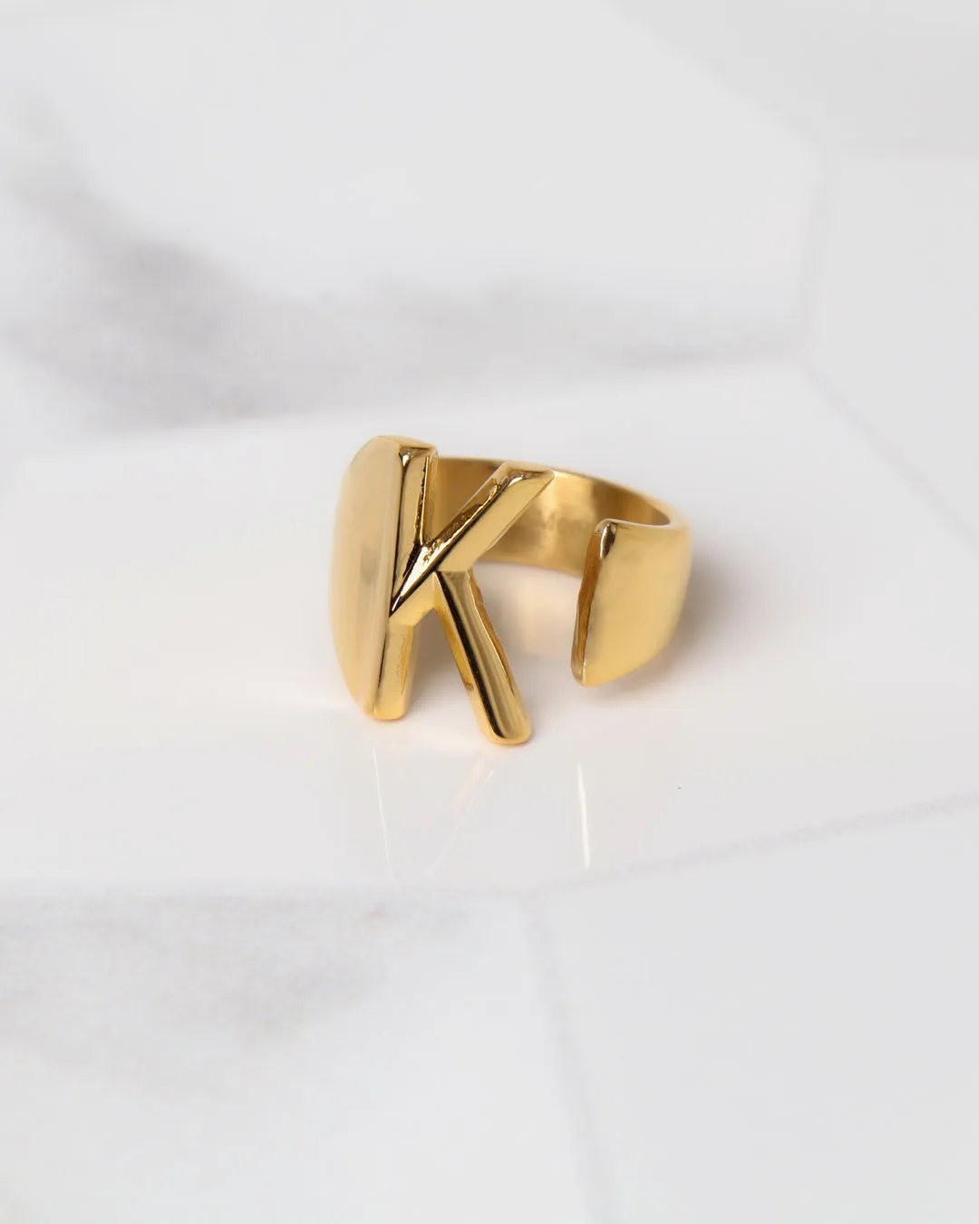 Plated Letter Ring | Premium