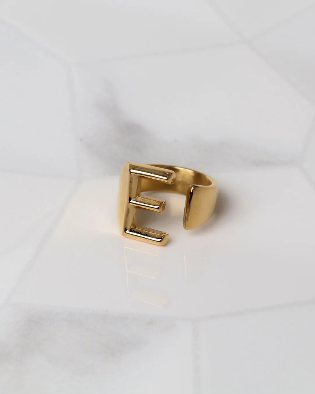 Plated Letter Ring | Premium