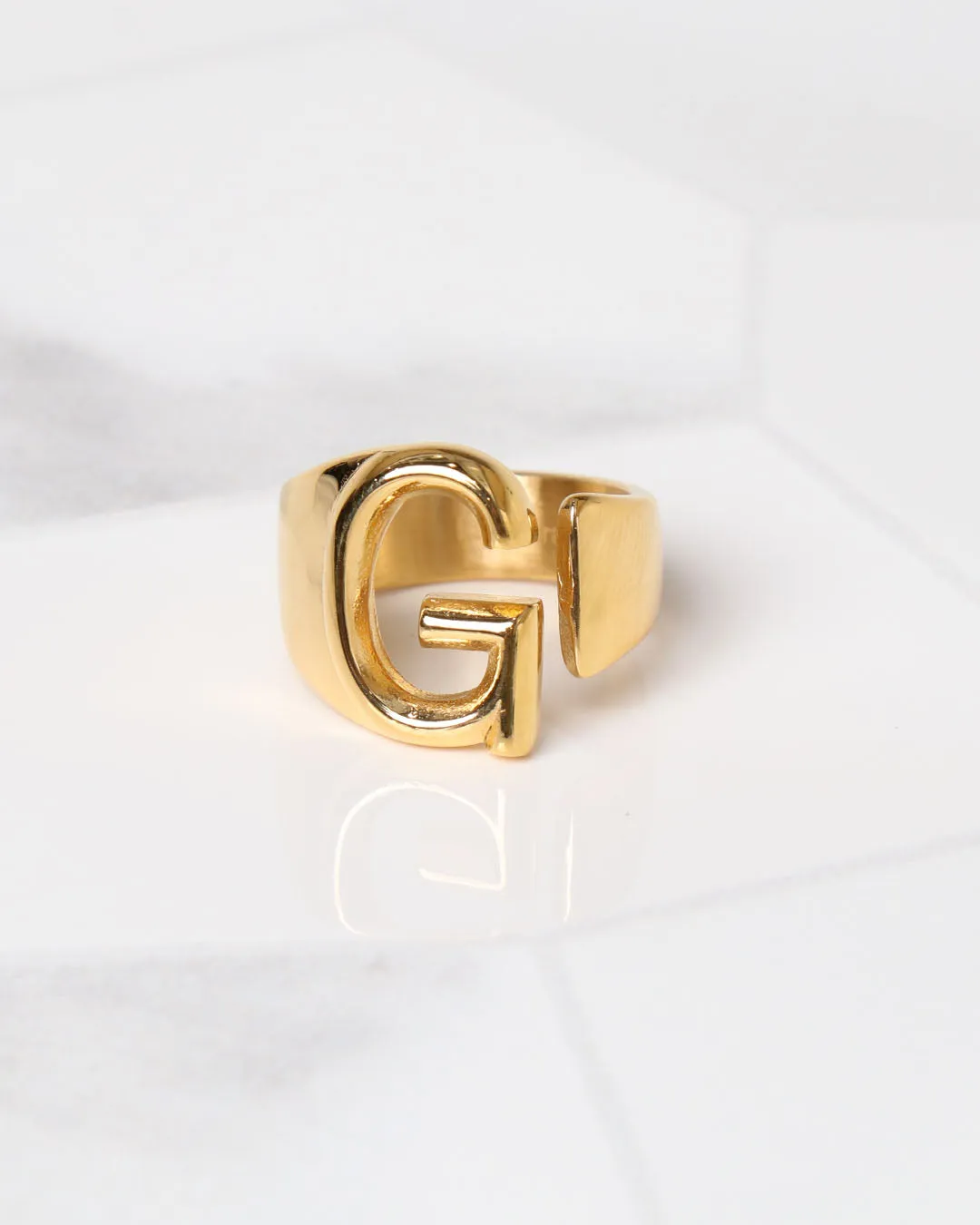 Plated Letter Ring | Premium