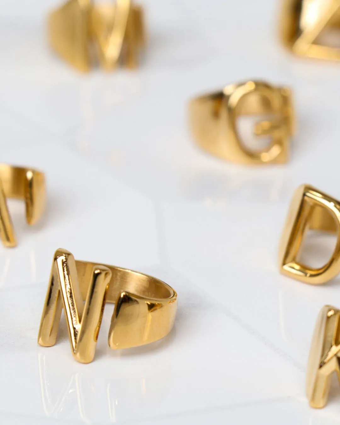 Plated Letter Ring | Premium