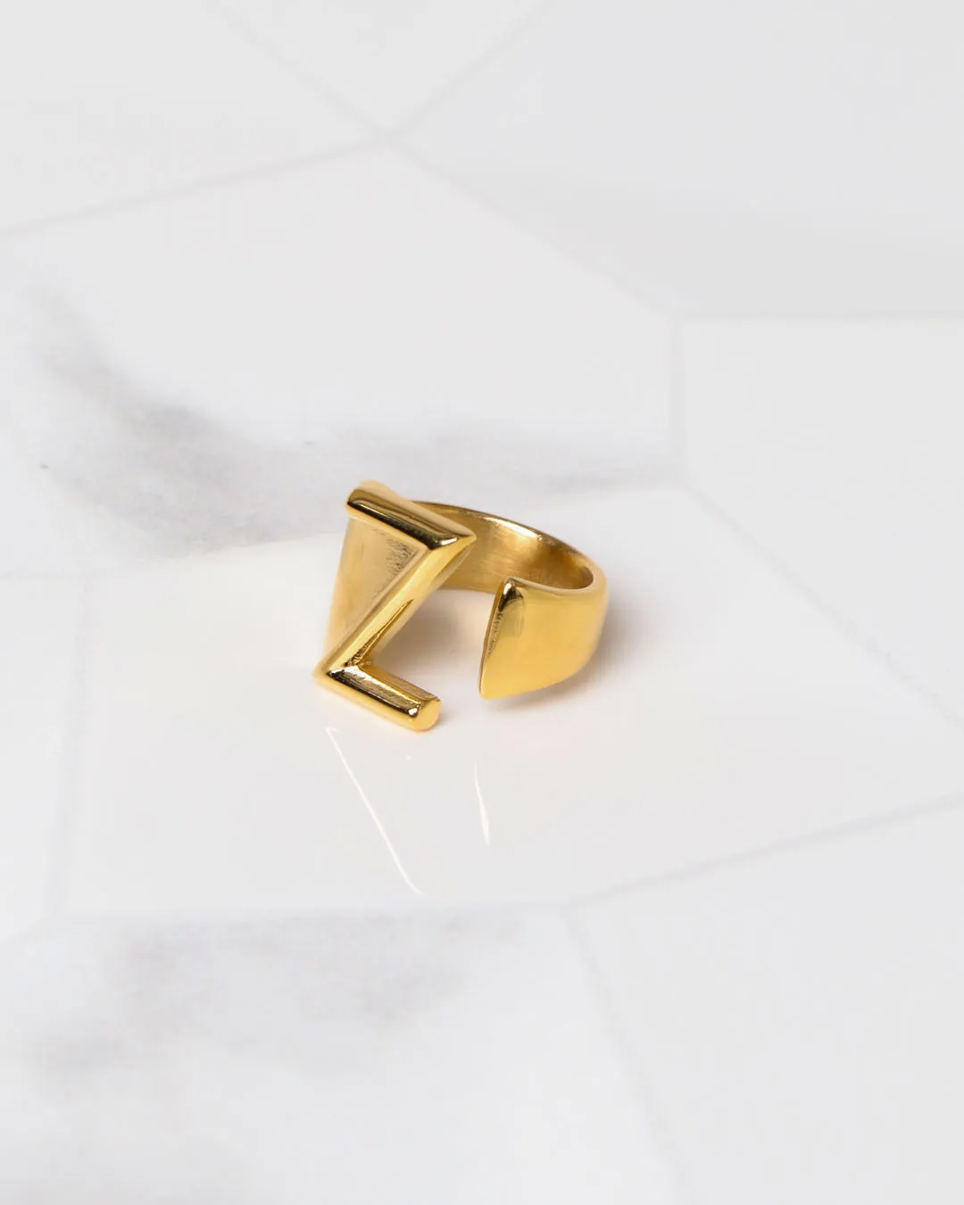 Plated Letter Ring | Premium