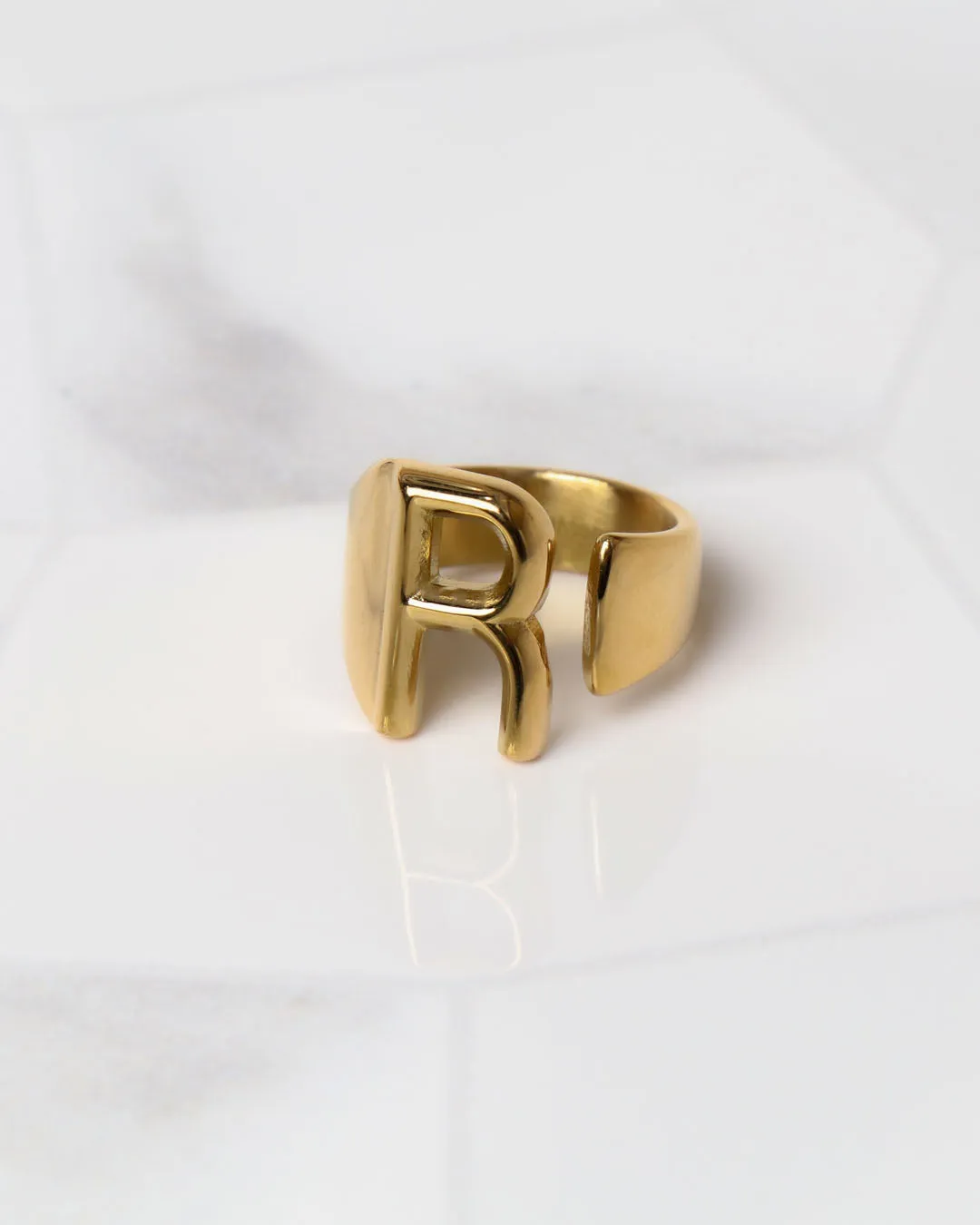 Plated Letter Ring | Premium