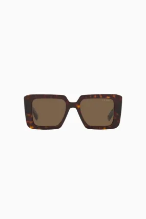 Prada Square Framed Sunglasses - Tortoise Brown