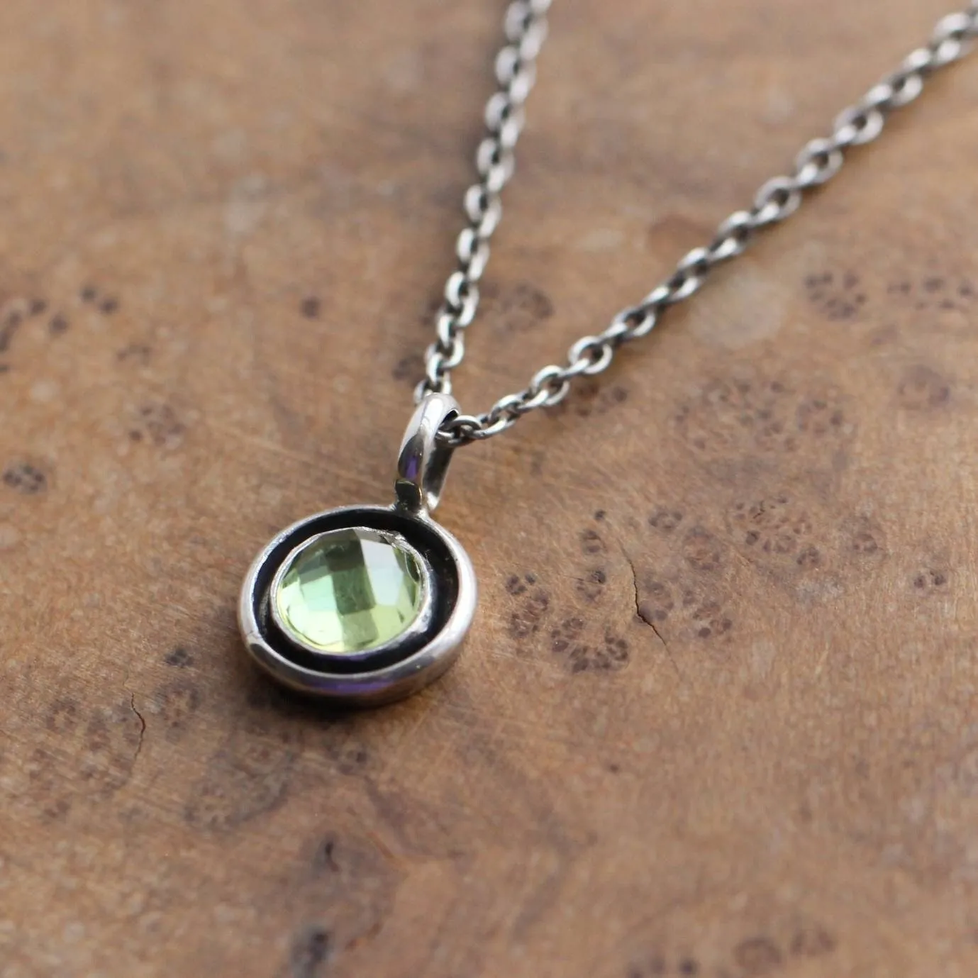 Ready to Ship Peridot Necklace - Silversmith Peridot Pendant -.925 Sterling Silver Pendant