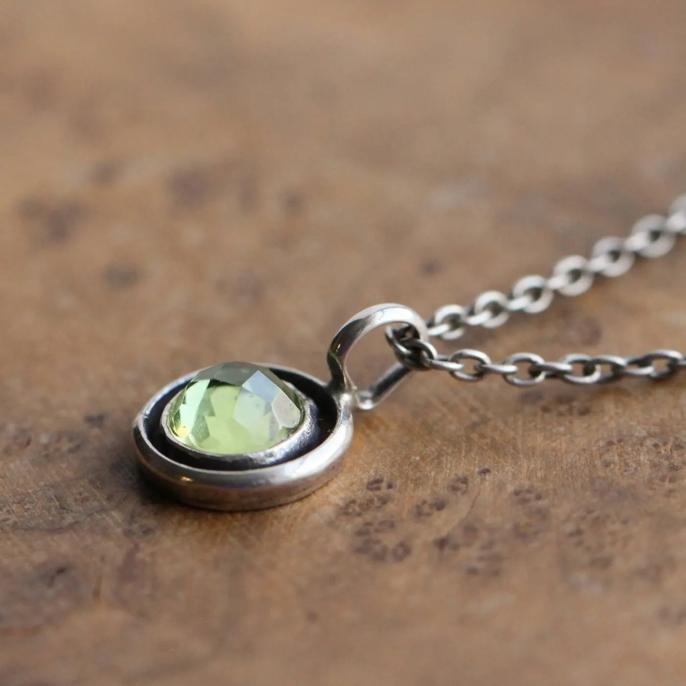 Ready to Ship Peridot Necklace - Silversmith Peridot Pendant -.925 Sterling Silver Pendant