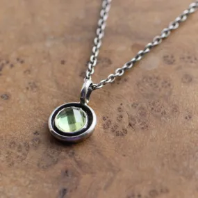 Ready to Ship Peridot Necklace - Silversmith Peridot Pendant -.925 Sterling Silver Pendant