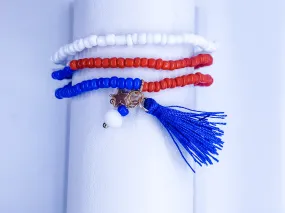 Red, White   Blue Bracelet