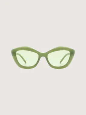 Retro Frame Sunglasses | Green