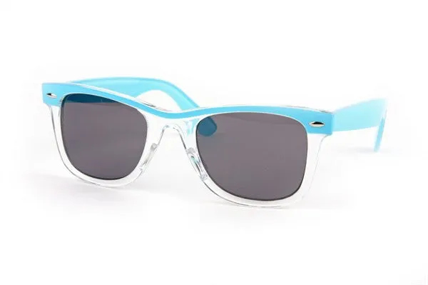 Retro Wayfarer Two-tone Color Frame Fashion Sunglasses