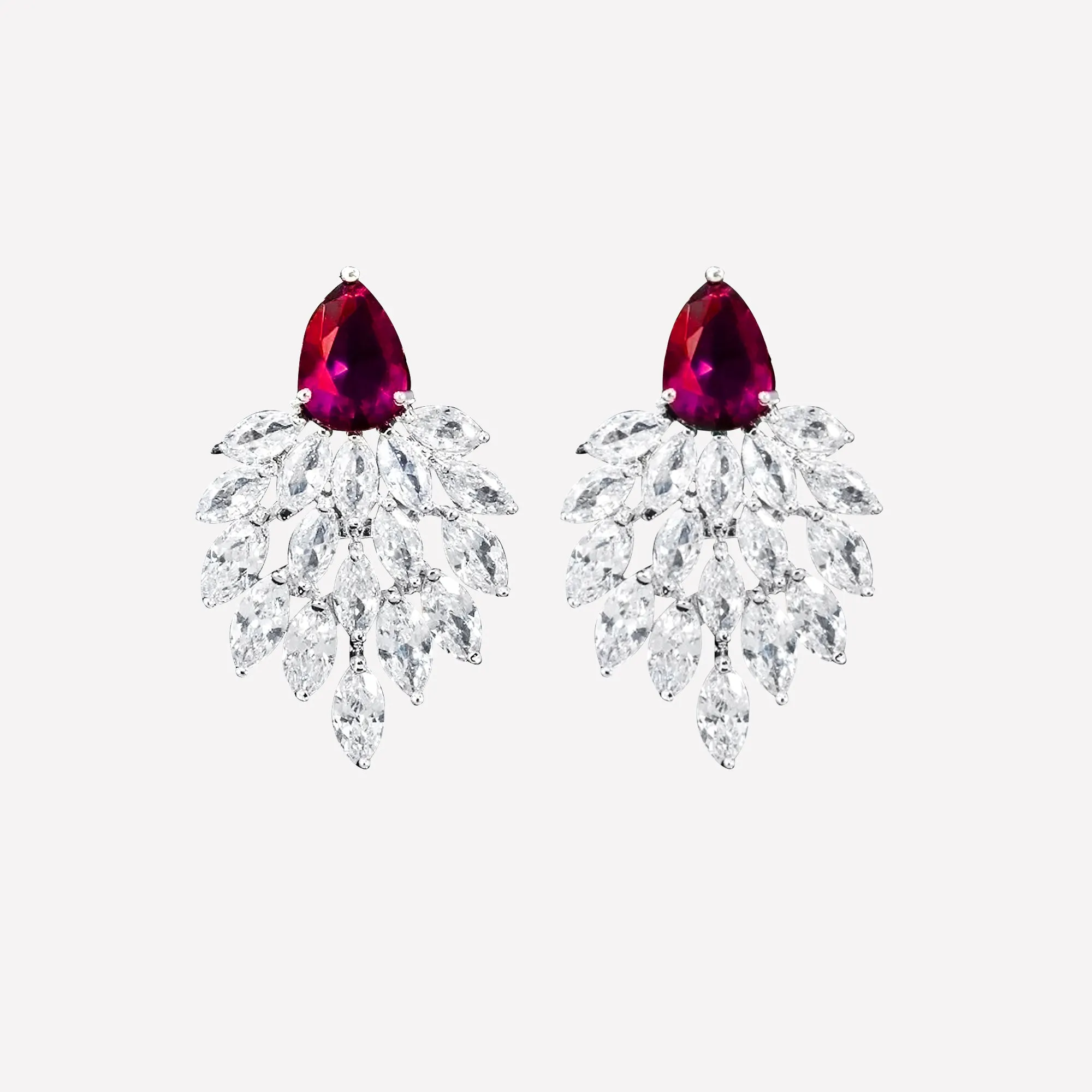 Romantic Marquise Waterdrop-Style CZ Earrings