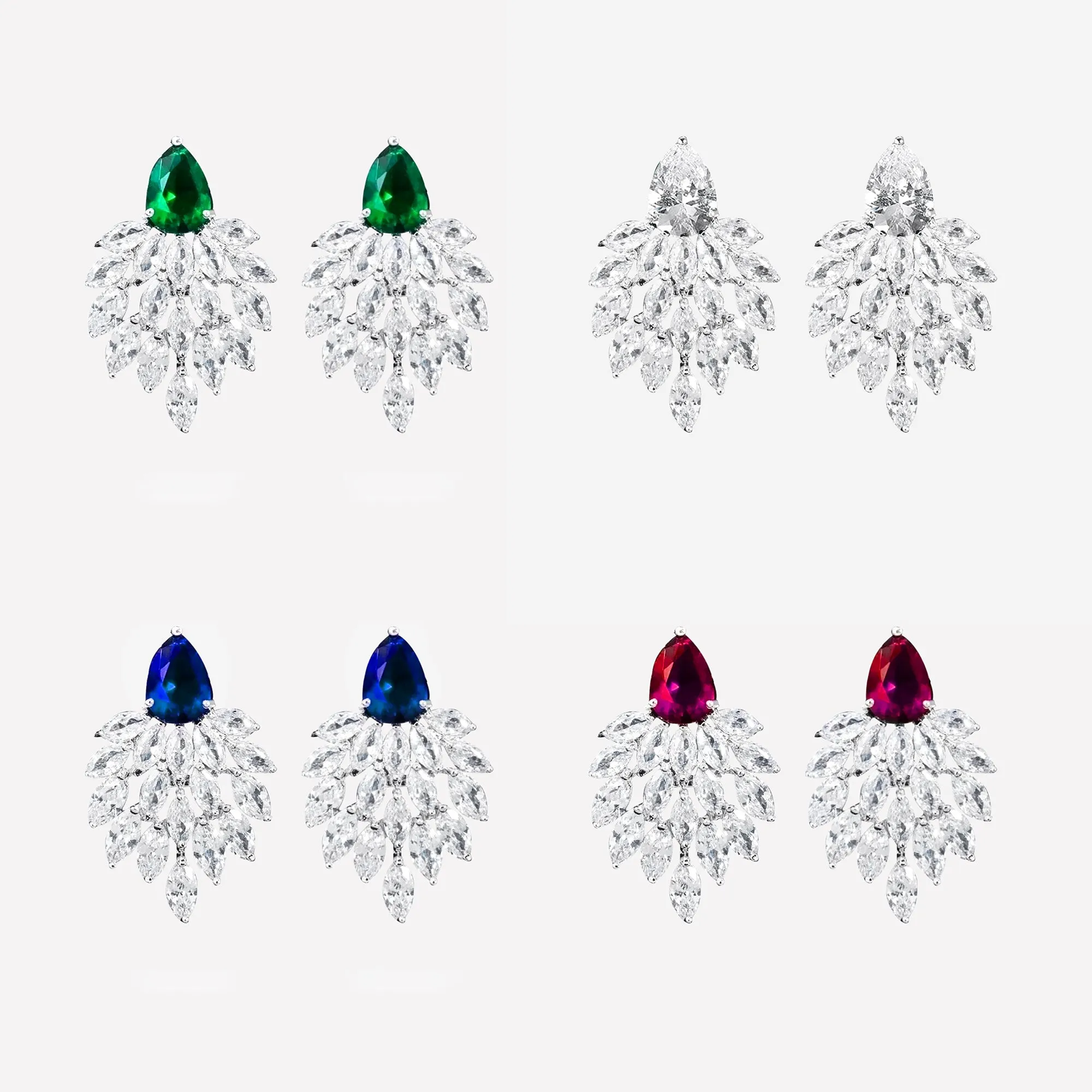 Romantic Marquise Waterdrop-Style CZ Earrings