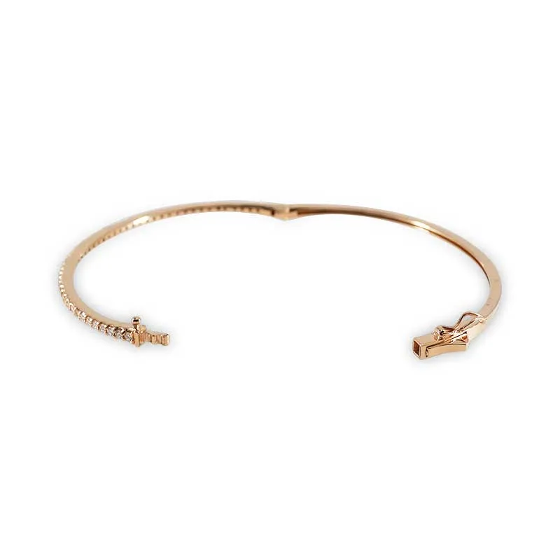 Rose Gold Diamond Bangle