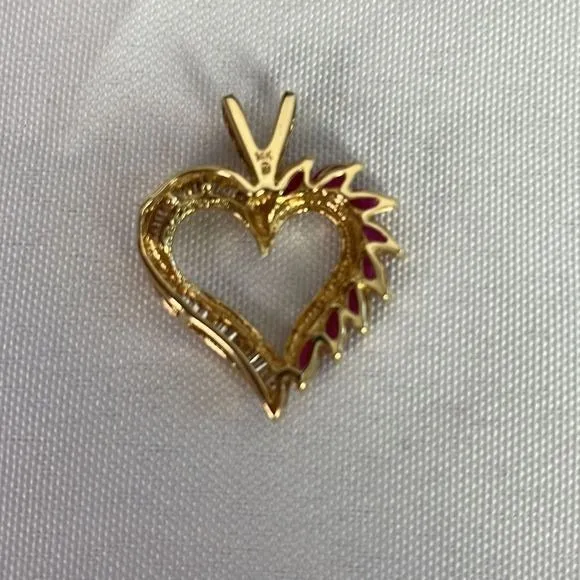 Rubies 1/2kyDiamonds Heart Pendant