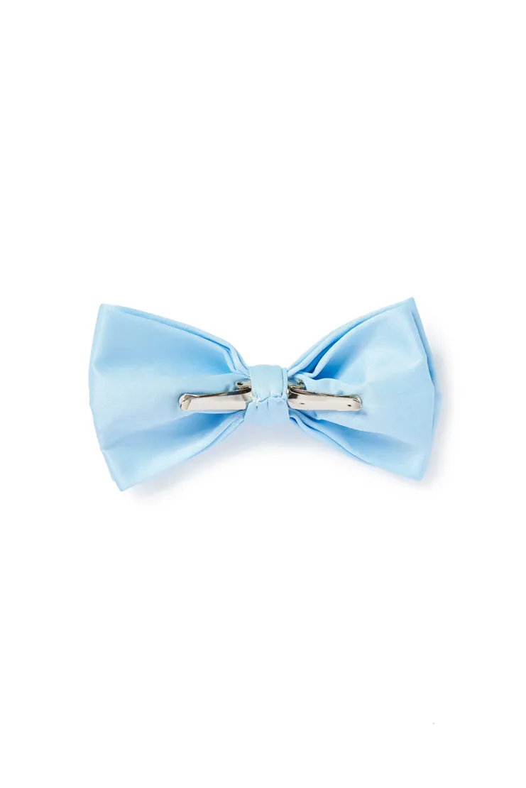 Satin Bow Tie (Clip-On) - Light Blue