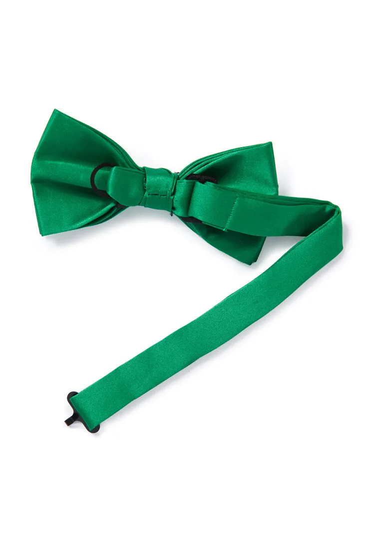 Satin Bow Tie - Kelly Green