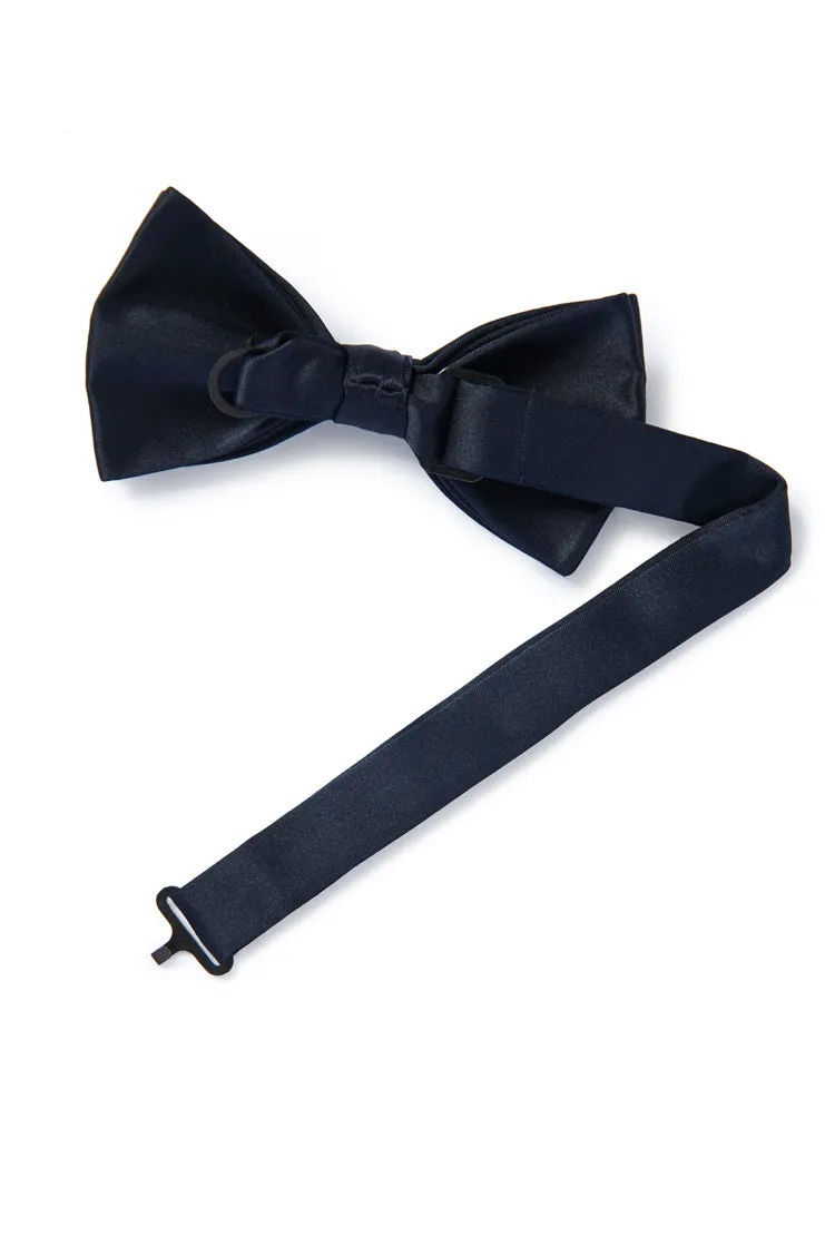 Satin Bow Tie - Navy Blue