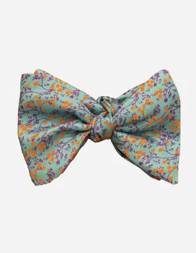 Silk Floral Bow Tie | Turquoise Mix