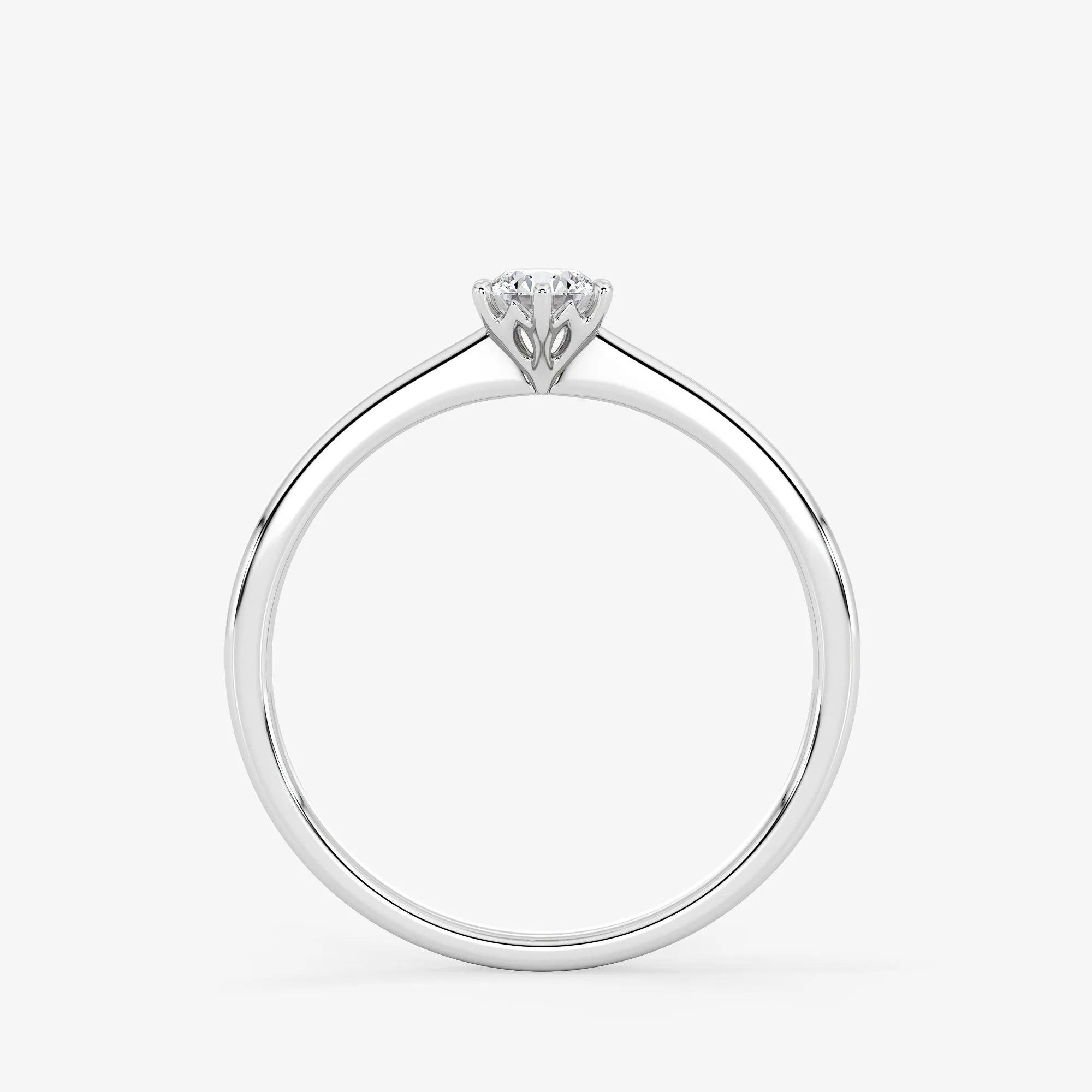 Solitaire 0.25 Carat Brilliant Cut Diamond 18K Gold Ring