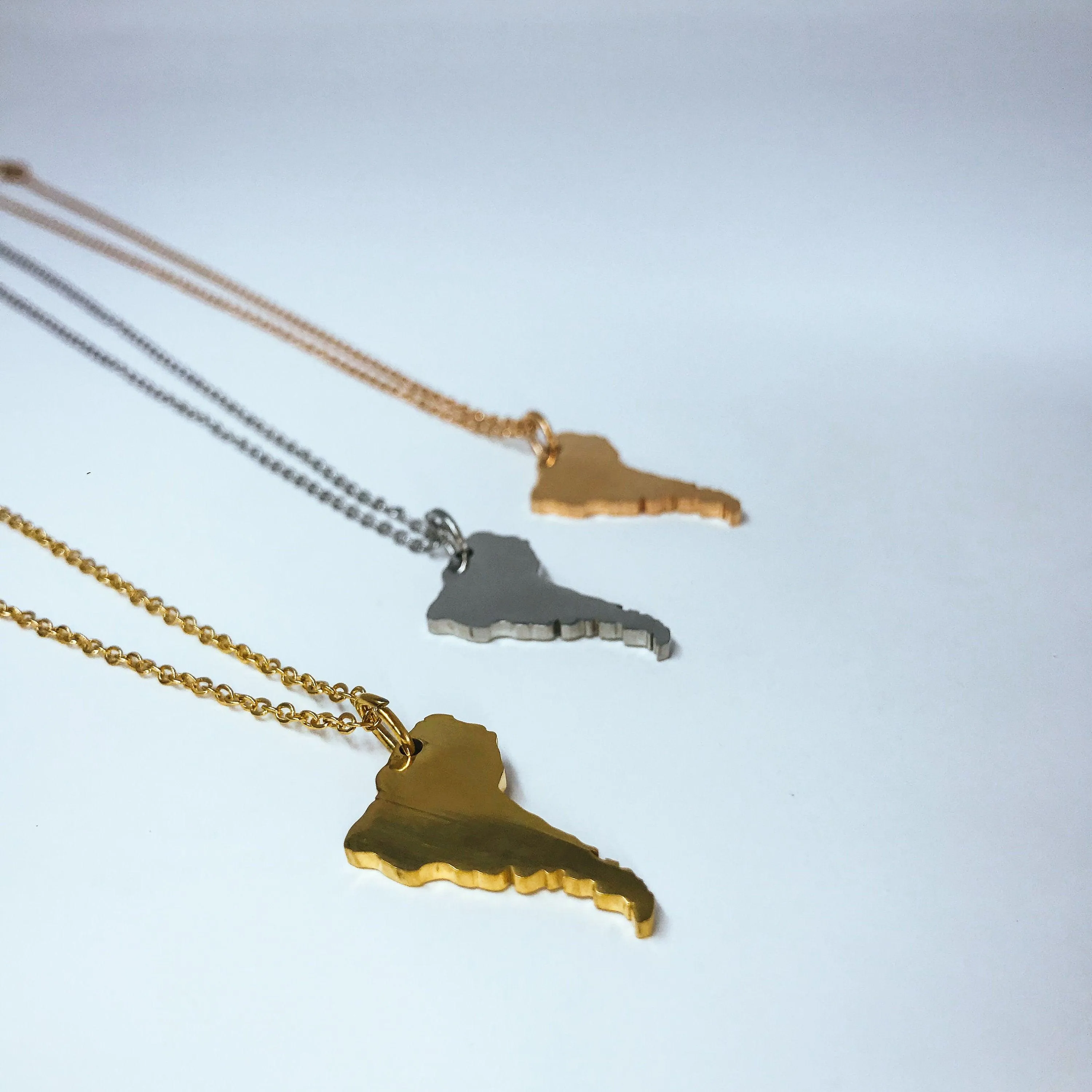 South America Silhouette Necklace