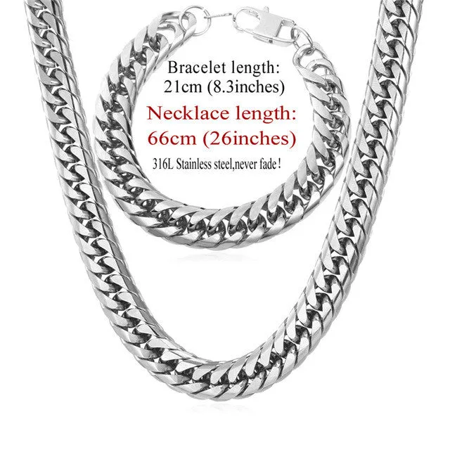 Stainless Steel Necklaces And Bracelets Set