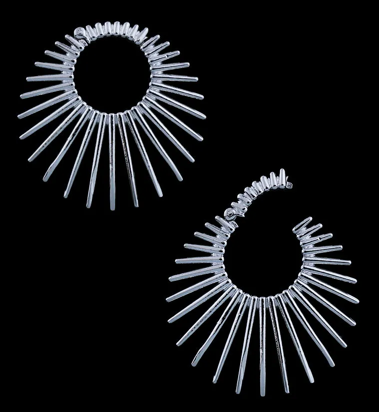 Sunburst Stainless Steel Hinged Ear Weights