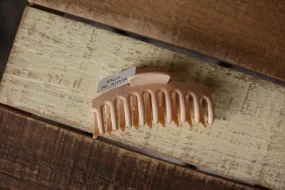 Tan Circle Hair Claw Clip