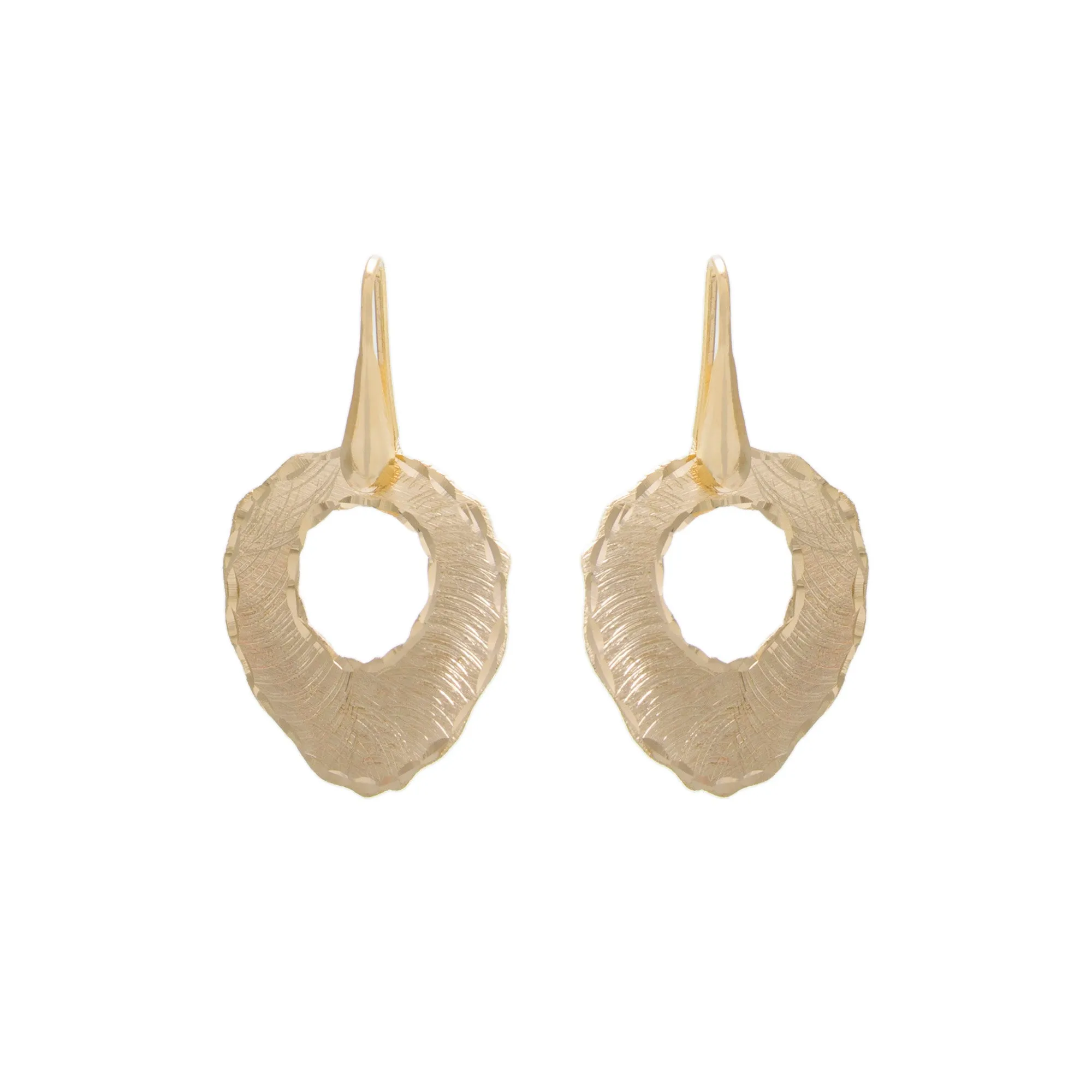 Textural Circle Drop Earring