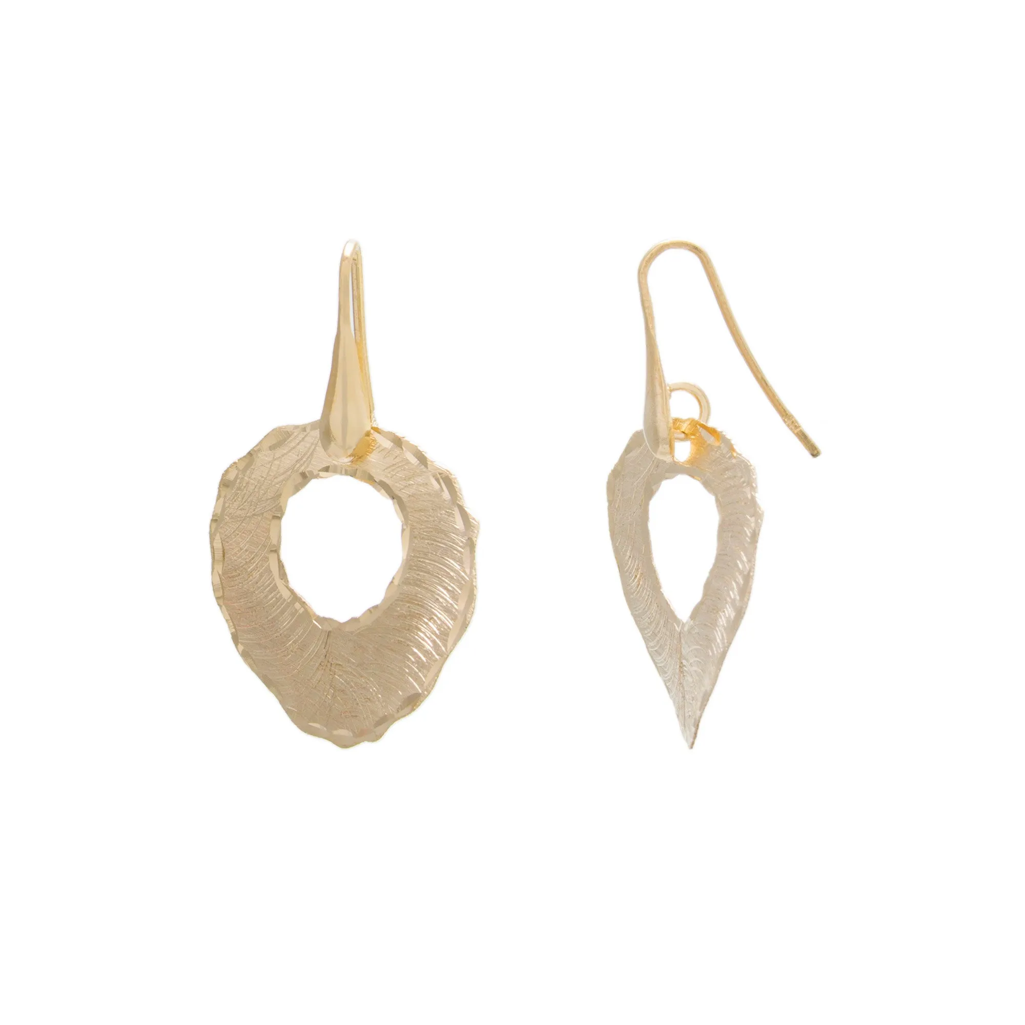 Textural Circle Drop Earring