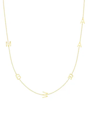 The Initial Necklace 14K - 6 Letters