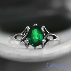 Triquetra Celtic Oval Engagement Ring | Moonkist Designs