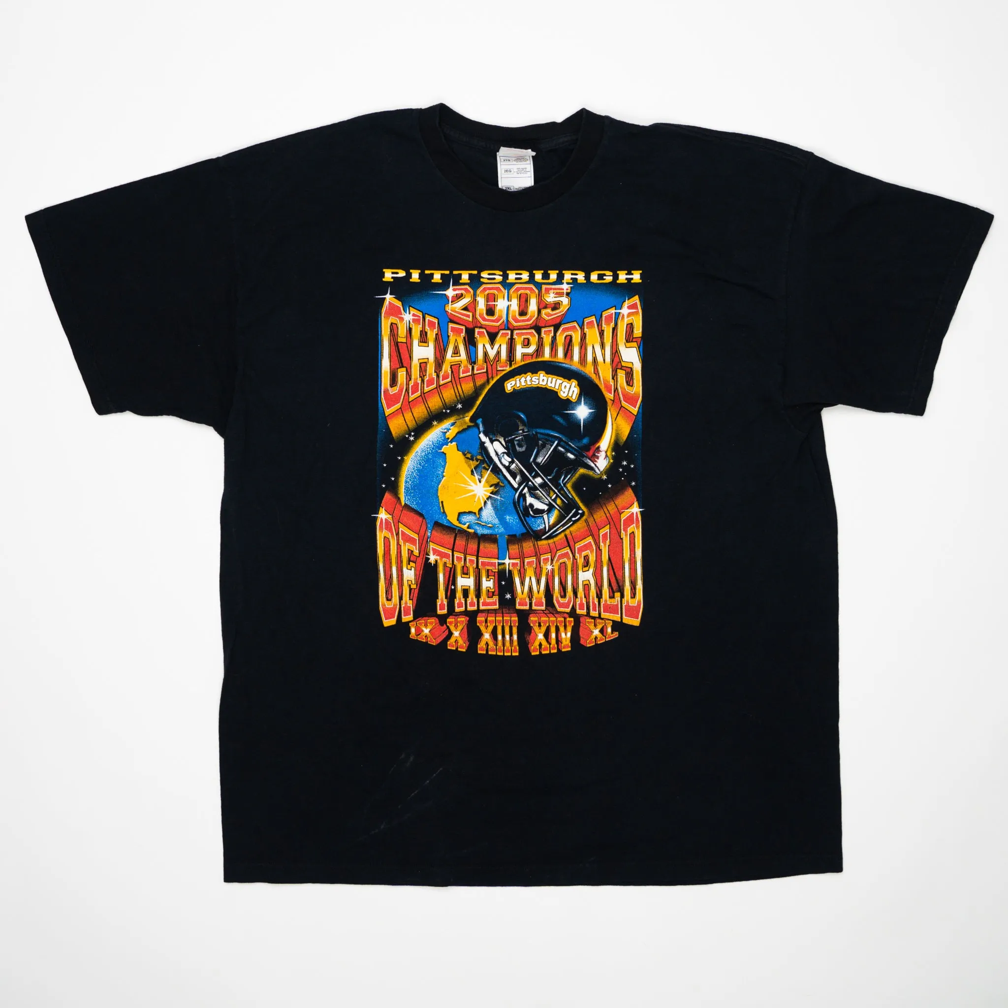 Vintage '05 Pittsburgh Football Champion of the World Tee (L)