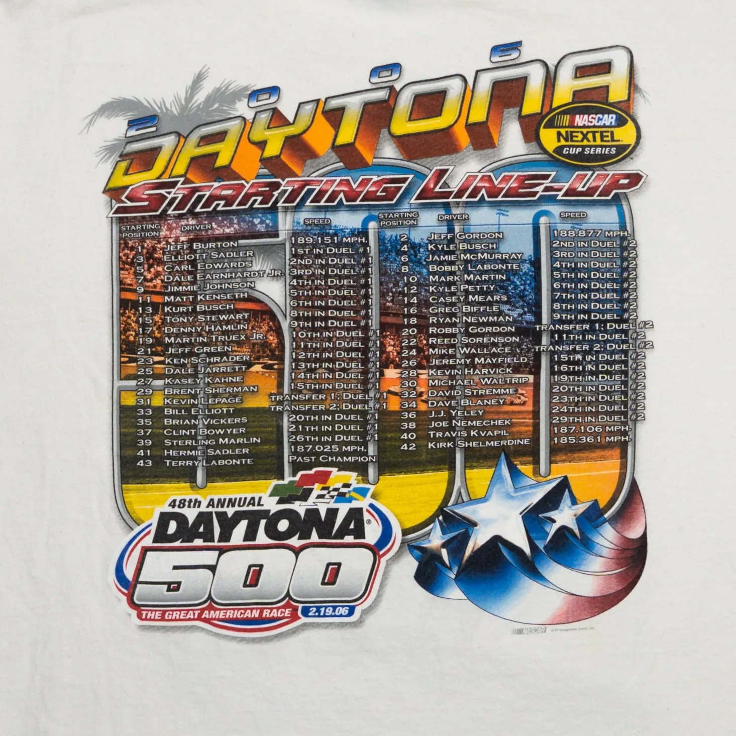 Vintage '06 Daytona 500  Starting Line Up Tee (XL)